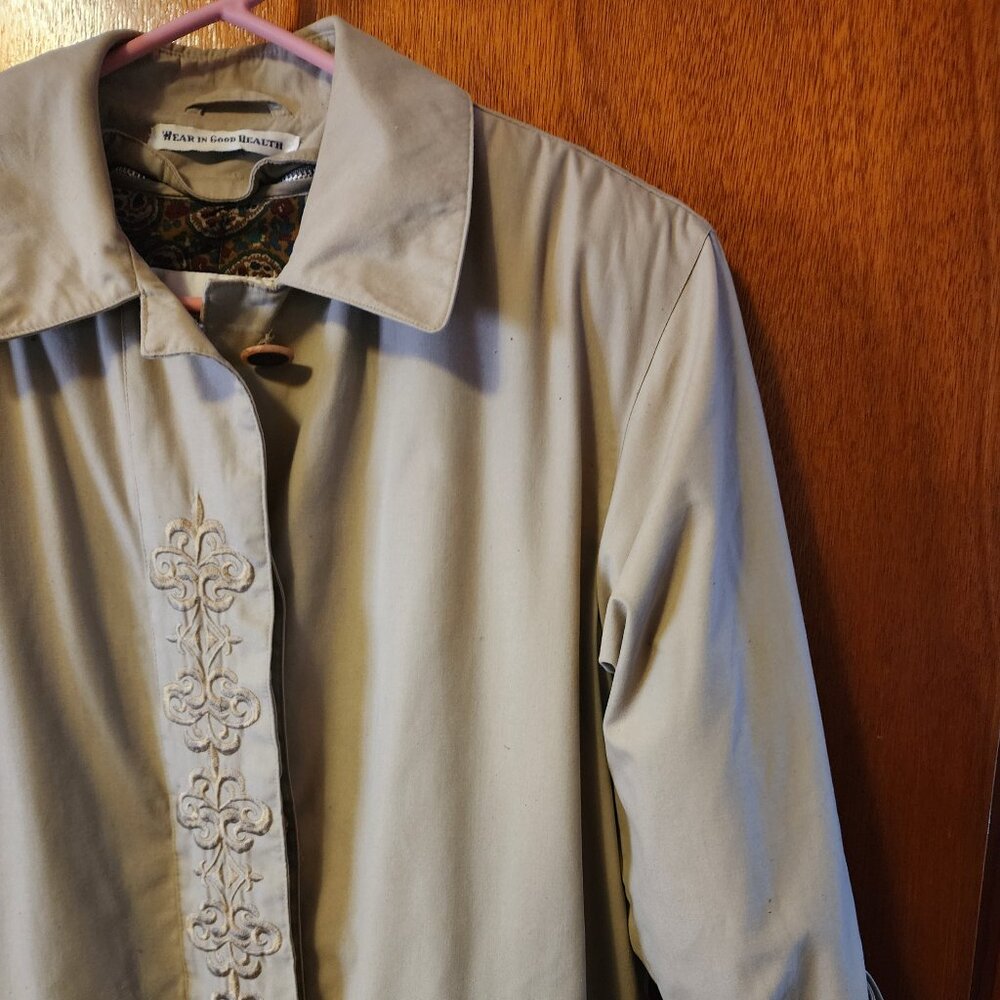 Women's Size 4P Misty Harbor Tan Trench Coat W/ Removable Liner - Picture 4 of 11